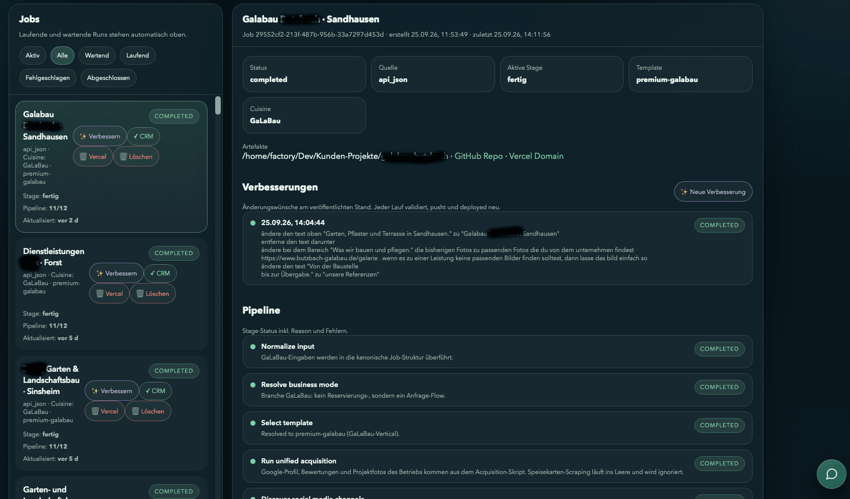 Website Factory Pipeline